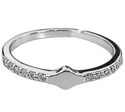 Srebrny pierścionek 925 białe cyrkonie 17r prezent
