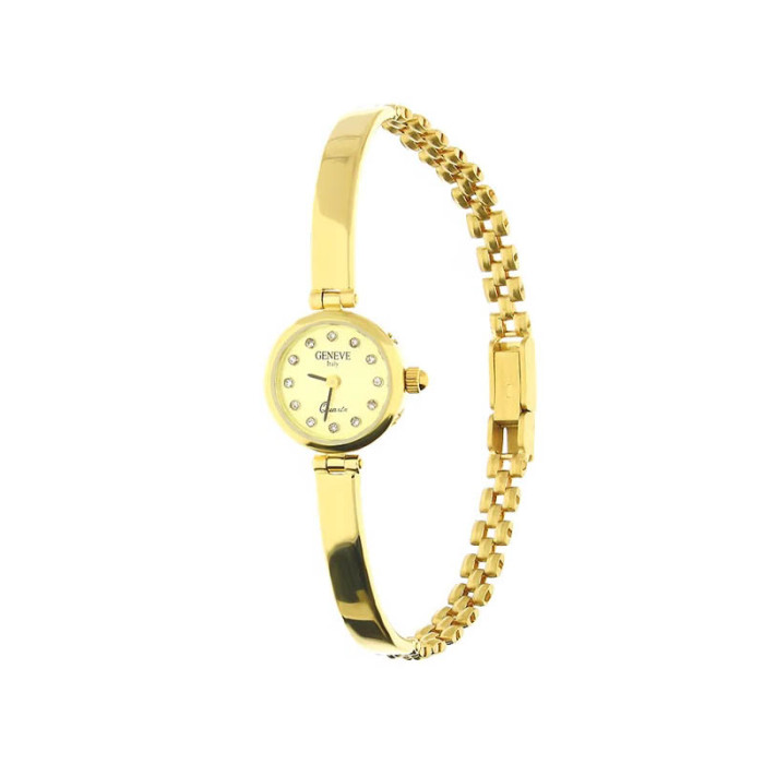 Złoty damski zegarek 585 okrągły na subtelnej bransoletce 13,61 g