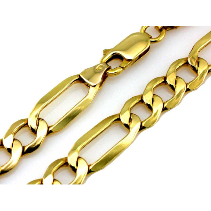 Złoty łańcuszek 585 klasyczny splot figaro uniseks