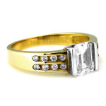 Bogato zdobiony pierścionek ze złota 375 na zaręczyny
