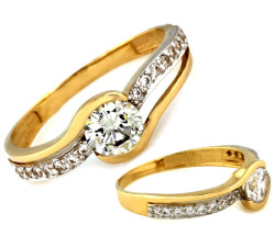 Złoty pierścionek elegancki