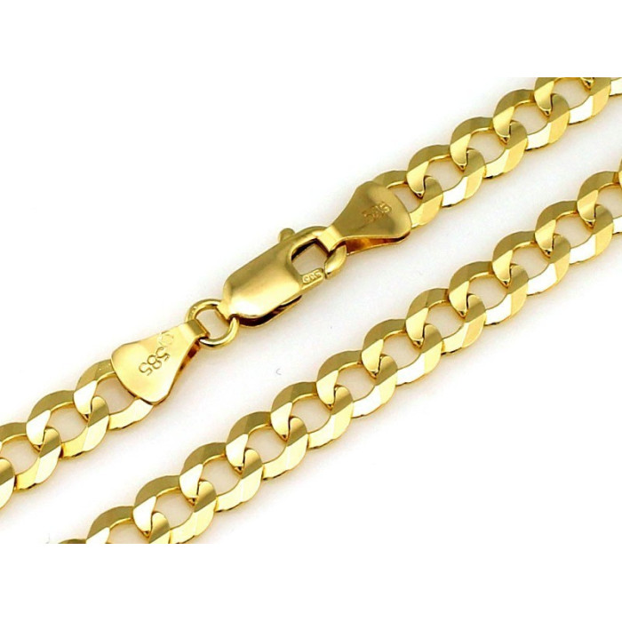 Pancerka klasyczny łańcuch złoty 585 dla mężczyzny 8.4mm