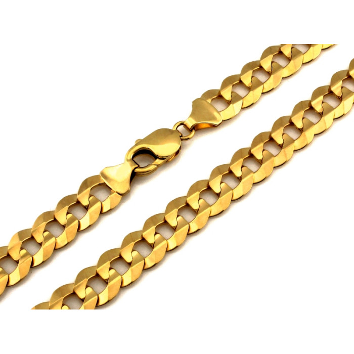 Łańcuch złoty gruby 585 męski pancerka 10mm na prezent