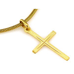 Krzyżyk złoty 585 zawieszka subtelny delikatny bez pasyjki