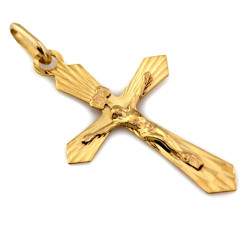 Złoty diamentowany krzyżyk