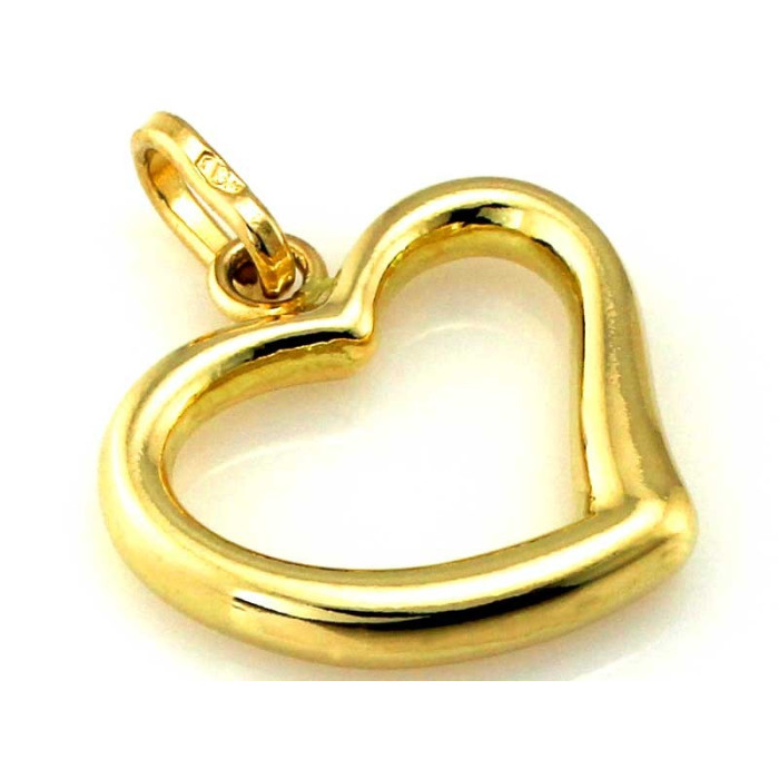 Złota zawieszka wisiorek w kształcie serca