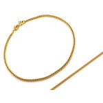 Delikatna bransoletka złota łańcuszkowa 585 lisi ogon 1,5mm