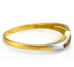 Złoty pierścionek 585 falka białe złoto