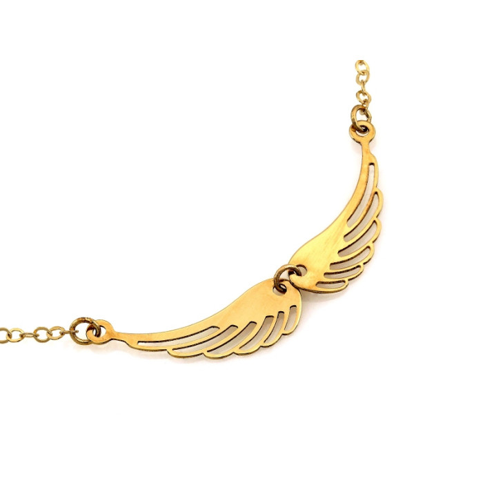 Złoty naszyjnik anielskie skrzydła 