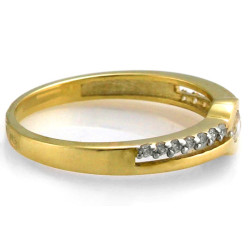 Złoty pierścionek 9kt z białym złotem na prezent