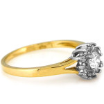 Złoty pierścionek 375 damski na zaręczyny z cyrkoniami
