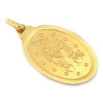 Medalik z żółtego złota 585 z Matką Boską Niepokalaną na prezent