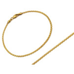Złota bransoletka 585 łańcuszkowa splot bismarck