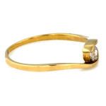 Złoty pierścionek 375 subtelny z cyrkonią elegancki