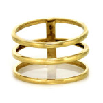 Potrójny pierścionek z żółtego złota 333 idealny na co dzień