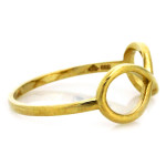 Złoty pierścionek 375 znak nieskończoności bez kamieni