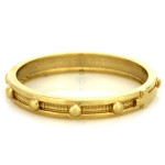 Złoty pierścionek 585 z kuleczkami różaniec