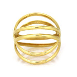 Złoty pierścionek 333 szeroki połączony jak dwa X