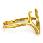 Złoty pierścionek 585 elegancki rogi jelenia na co dzień