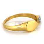 Złoty pierścionek 585 open regulowany z cyrkoniami