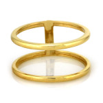 Złoty pierścionek 333 podwójny bez kamieni