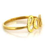 Złoty pierścionek 333 z napisem LOVE na co dzień