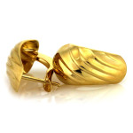 Złote kolczyki 375 błyszczące blaszki na prezent 9k