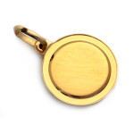 Medalik złoty okrągły z Matką Boską Częstochowską