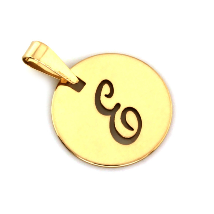 Zawieszka złota z literką E