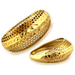 Złoty pierścionek 585 efektowny ażurowy na co dzień