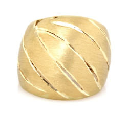 pierścionek ze złota satynowany
