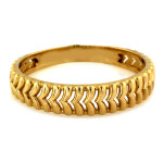 Złoty pierścionek 585 ażurowy obrączkowy elegancki