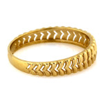 Złoty pierścionek 585 ażurowy obrączkowy elegancki