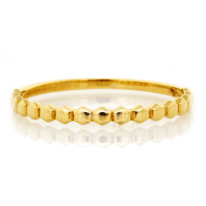 Złoty pierścionek 375 delikatny obrączkowy z kuleczek 9kt na prezent