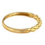 Złoty pierścionek 375 delikatny obrączkowy skręcony