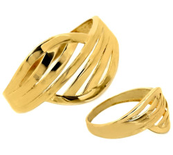 Złoty pierścionek 585 damski ażurowy bez kamieni na co dzień