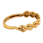 Złoty pierścionek 585 delikatna ażurowa obrączka pleciona