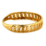 Złoty pierścionek 585 ażurowy bez kamieni elegancki