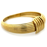 Złoty pierścionek 585 na czasie bez kamieni elegancki idealny na prezent