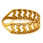Złoty pierścionek 585 obrączkowy ażurowy zawsze modny
