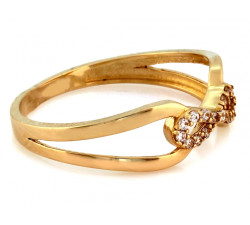 Złoty pierścionek z nieskończonością 585