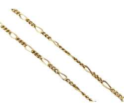 Złoty łańcuszek uniseks 585 splot figaro 50cm 2,63g