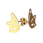 Złote kolczyki 585 subtelne motyle na sztyft 0,86 g