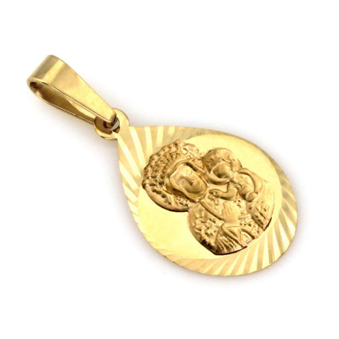 Złoty medalik delikatny subtelny dla dziecka