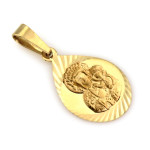 Złoty medalik delikatny subtelny dla dziecka