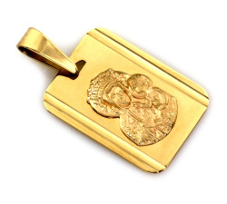 Medalik złoty prostokątny idealny na komunię