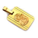 Złota zawieszka 333 medalik pamiątka I Komunii