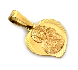 Złoty medalik w kształcie serca idealny dla dziewczynki