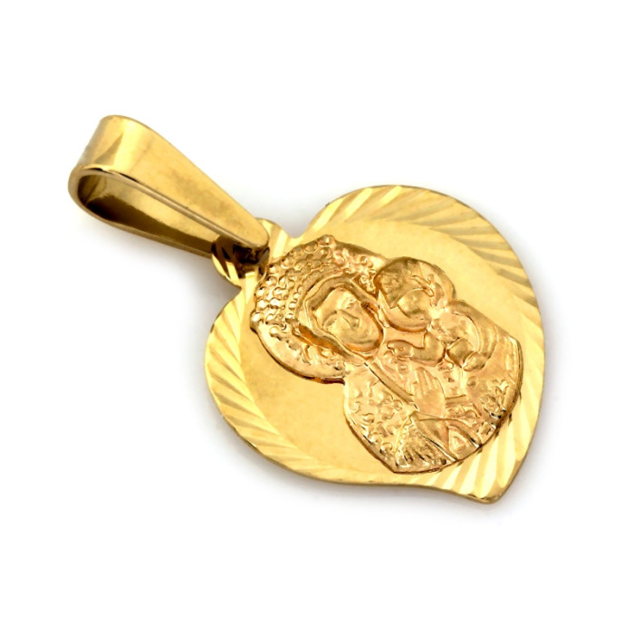 Złoty medalik w kształcie serca idealny dla dziewczynki