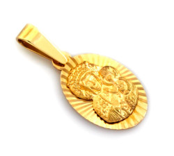 Medalik złoty owalny idealny na komunię